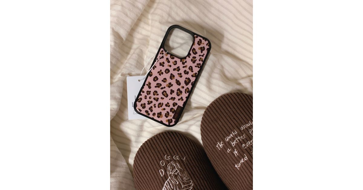 Leopard / Glass Bumper Case - Pink - LILY DAILY | 60%（SIXTYPERCENT）