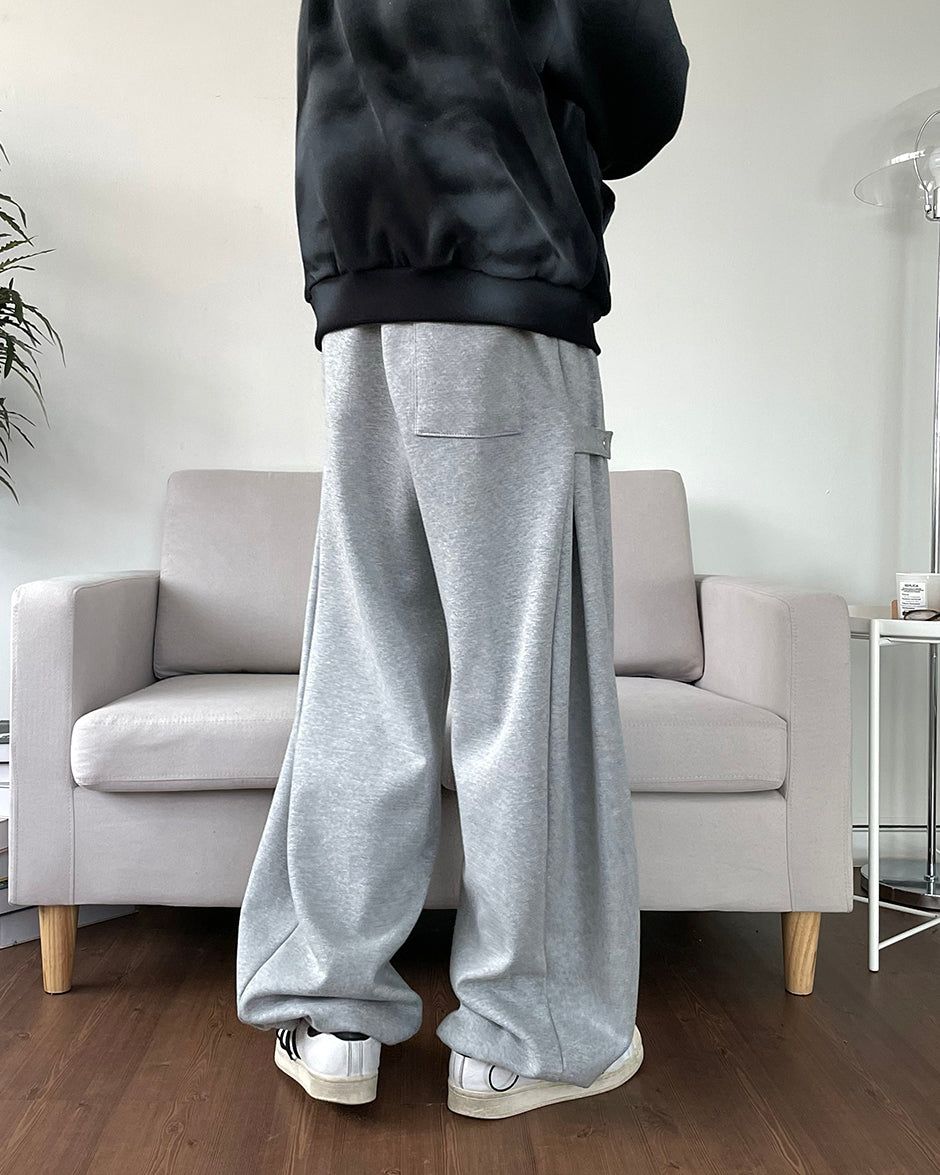 Side Snap Wide Sweatpants - IDF | 60%（SIXTYPERCENT）