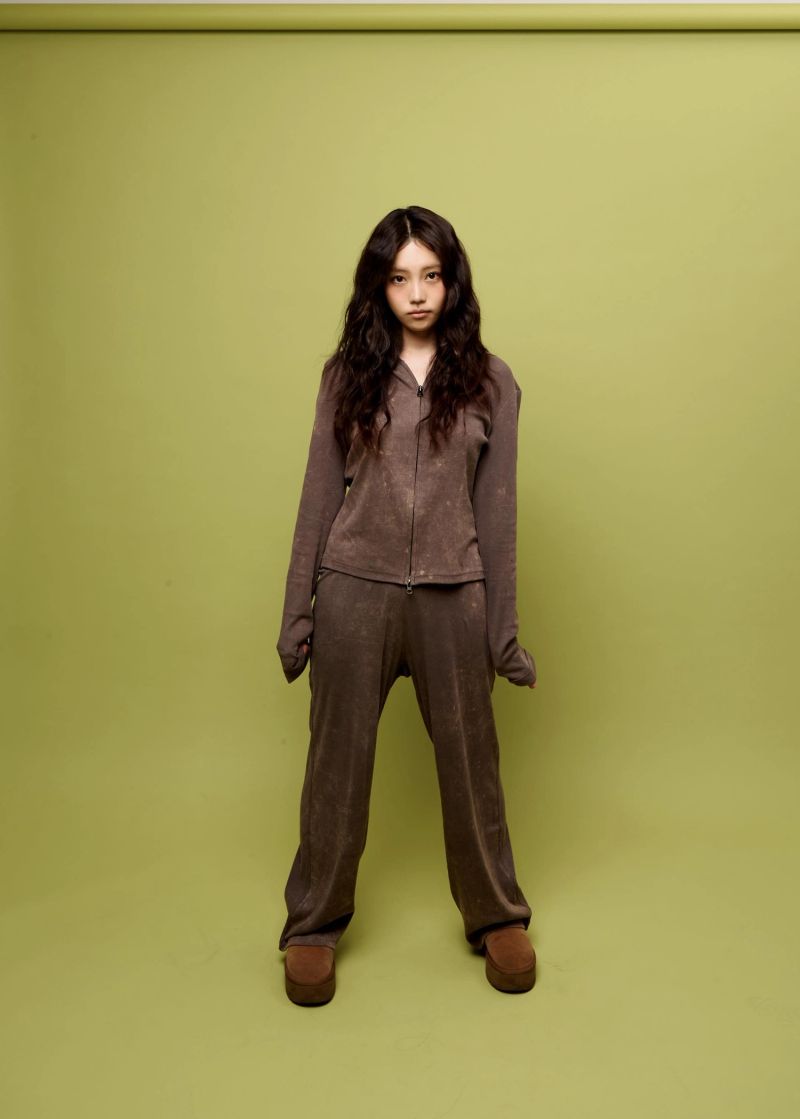 Brown Vintage Washed Pants