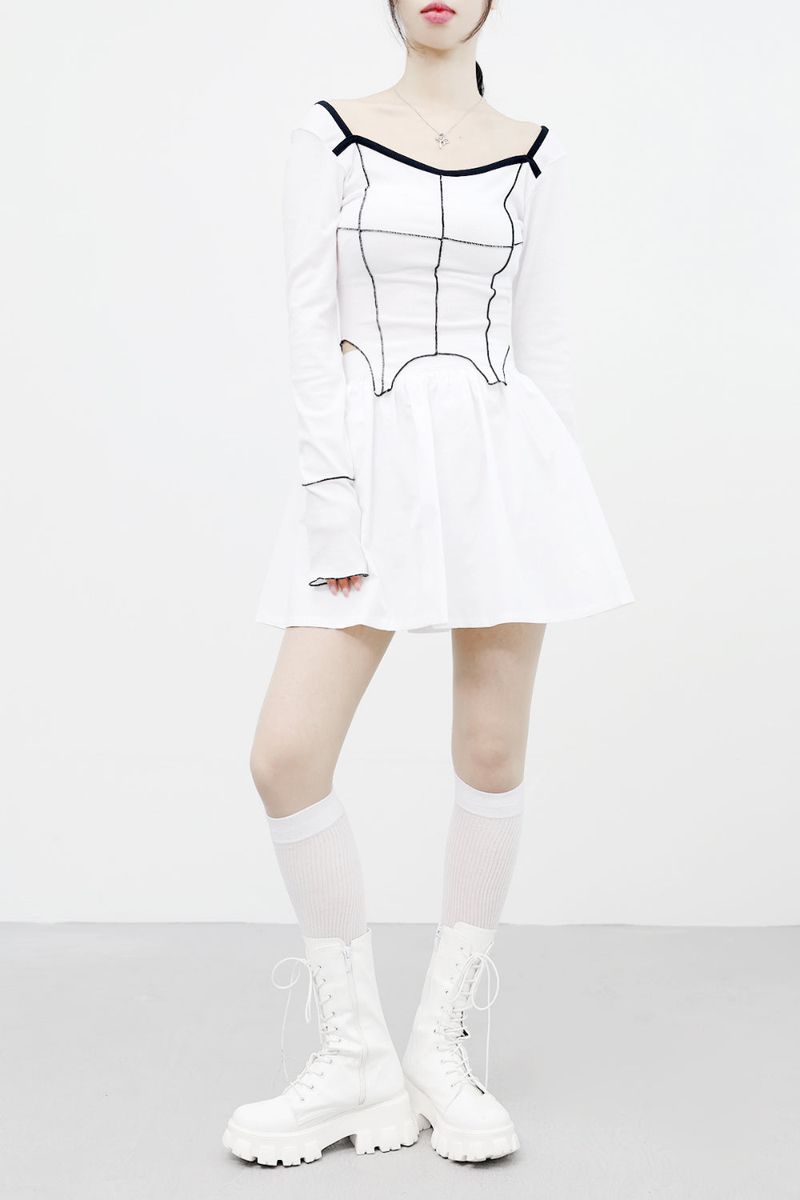 NONCODE（ノンコード）の「Raven Mini Flare Skirt（Skirts）」