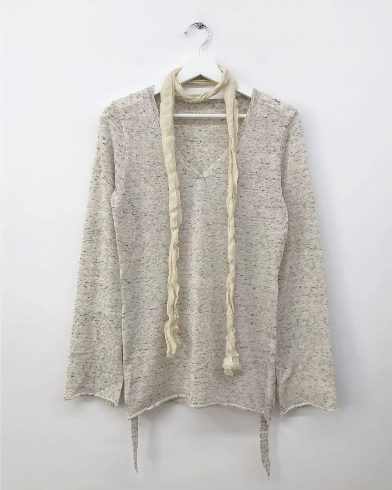 Ripi Side Button Knit+Scarf (4color)