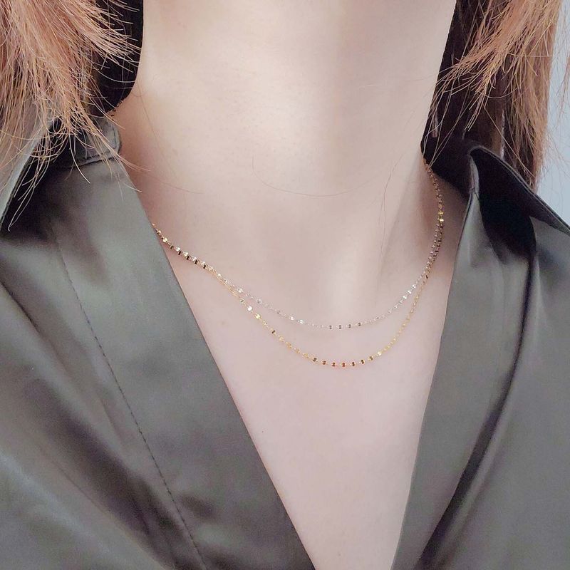 Silver chain necklace (SET)