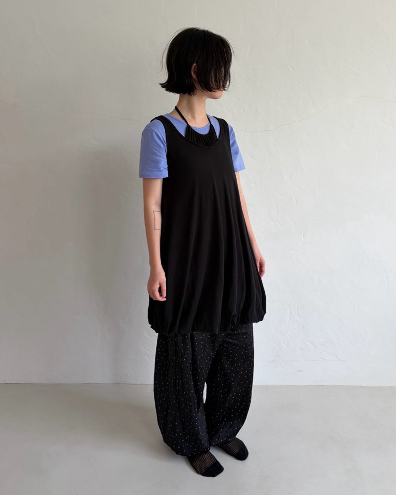 ホルターネック バブルTシャツ(2colors)