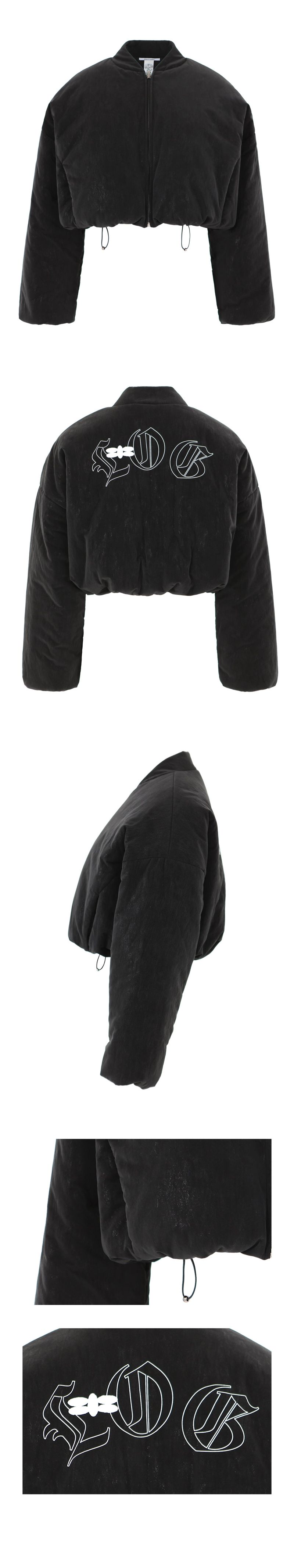 SHINE PADDING IN BLACK