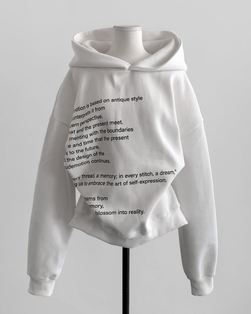 earth letter heavy hoodie