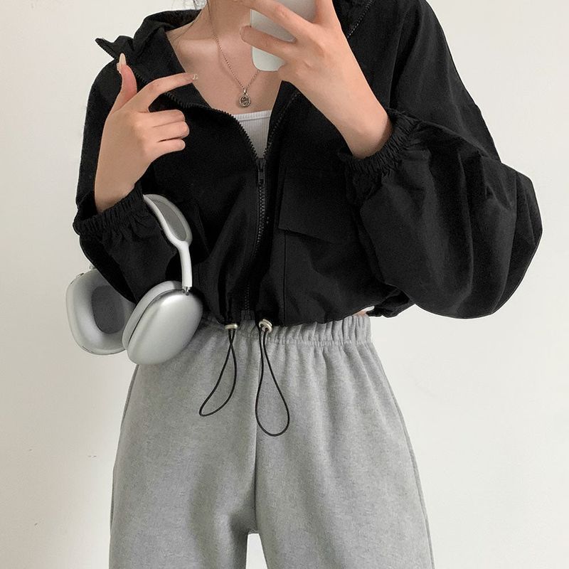 [5color] Sporty String Pocket Windbreaker Jumper