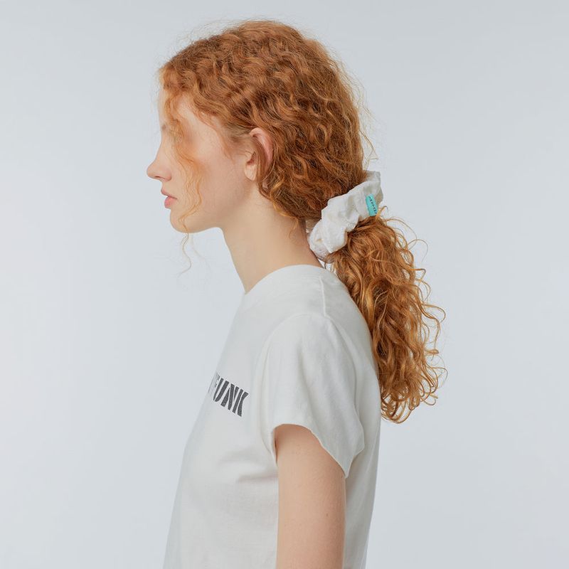 Lace hair scrunchie
