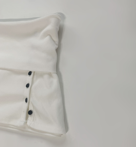 skirly button low-waist skirt (white)