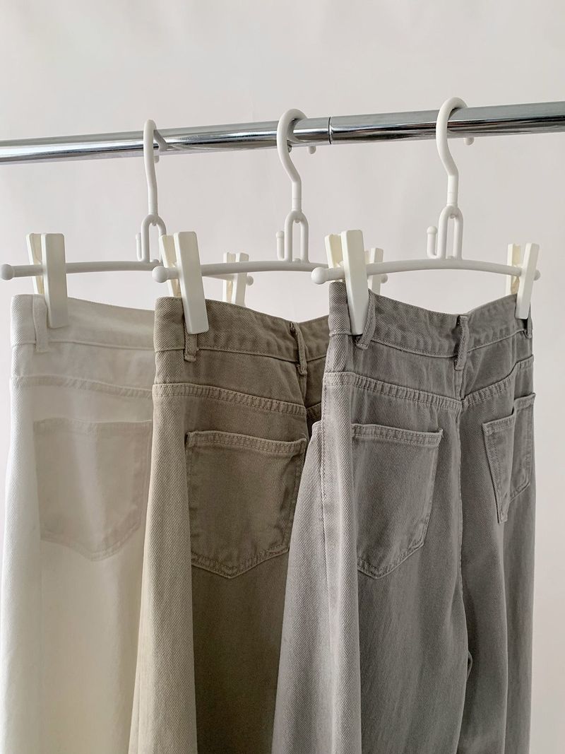 Four Seasons Wide Washed Cotton Pants