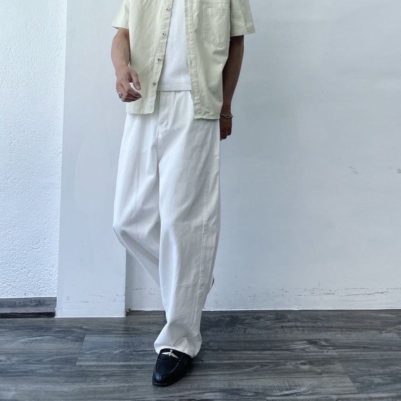 Ivory White Wide Trousers