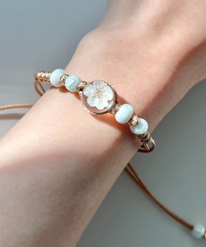 white flower bracelet