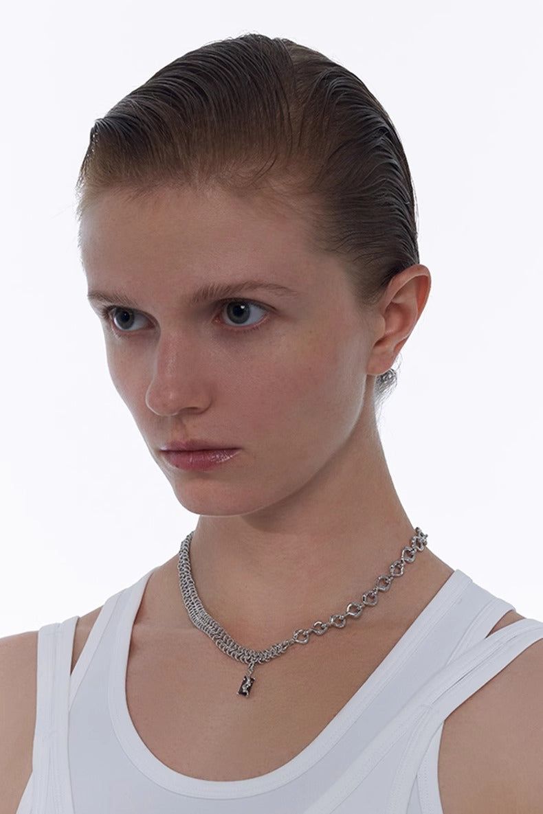 KVK SPIDER Venom pendant twisted panelled necklace