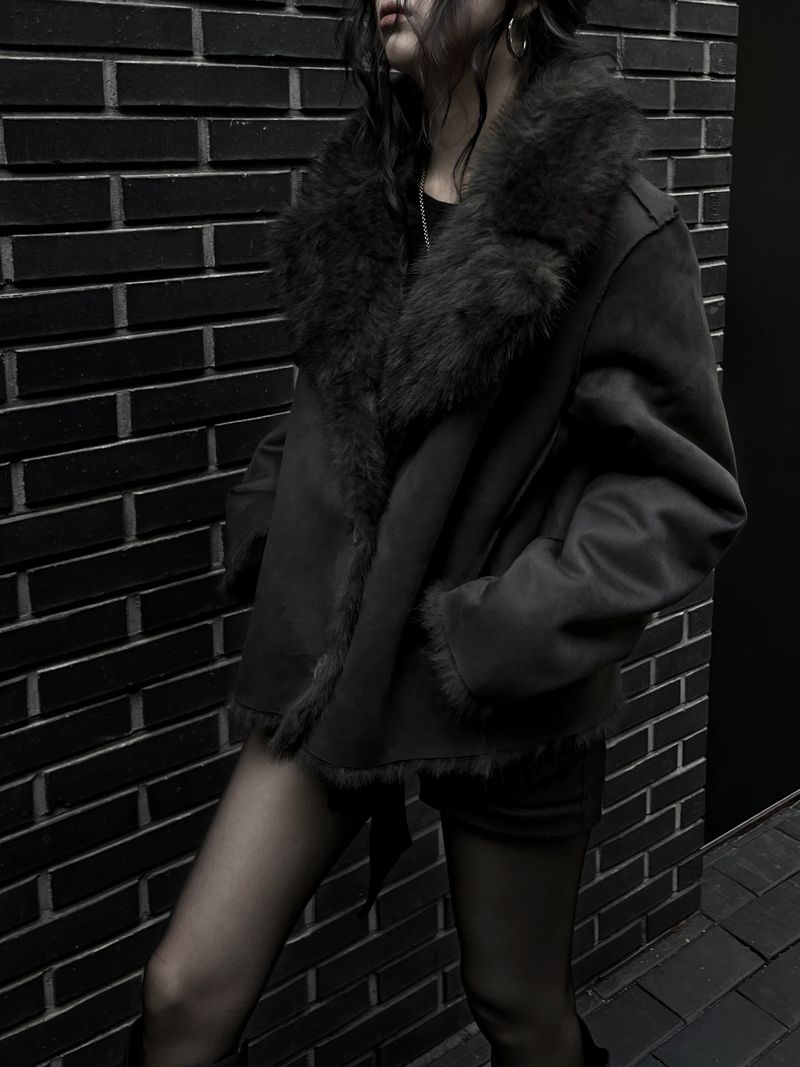 reversible fur mustang jacket (2color)