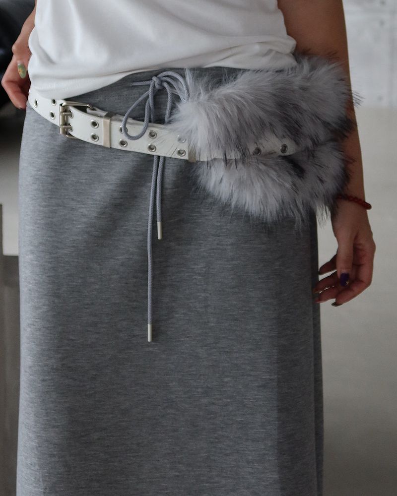 Back Open Banded Long Skirt