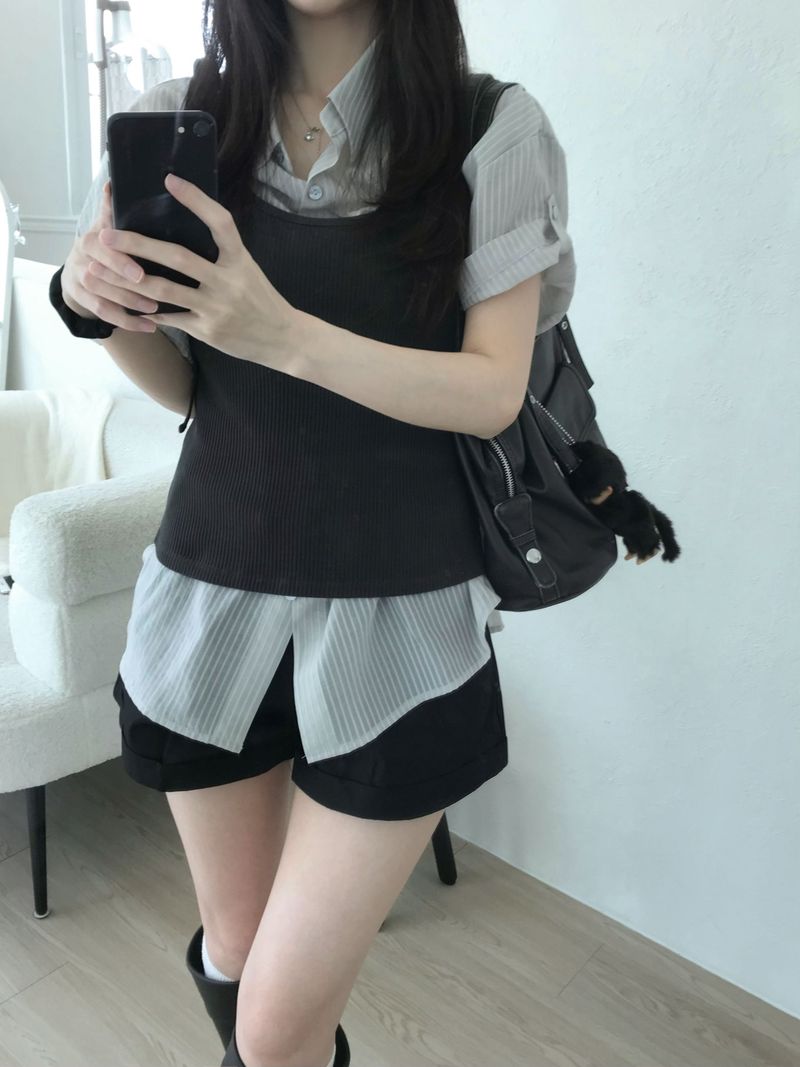 Shape Stripe Shirt (2 colors)