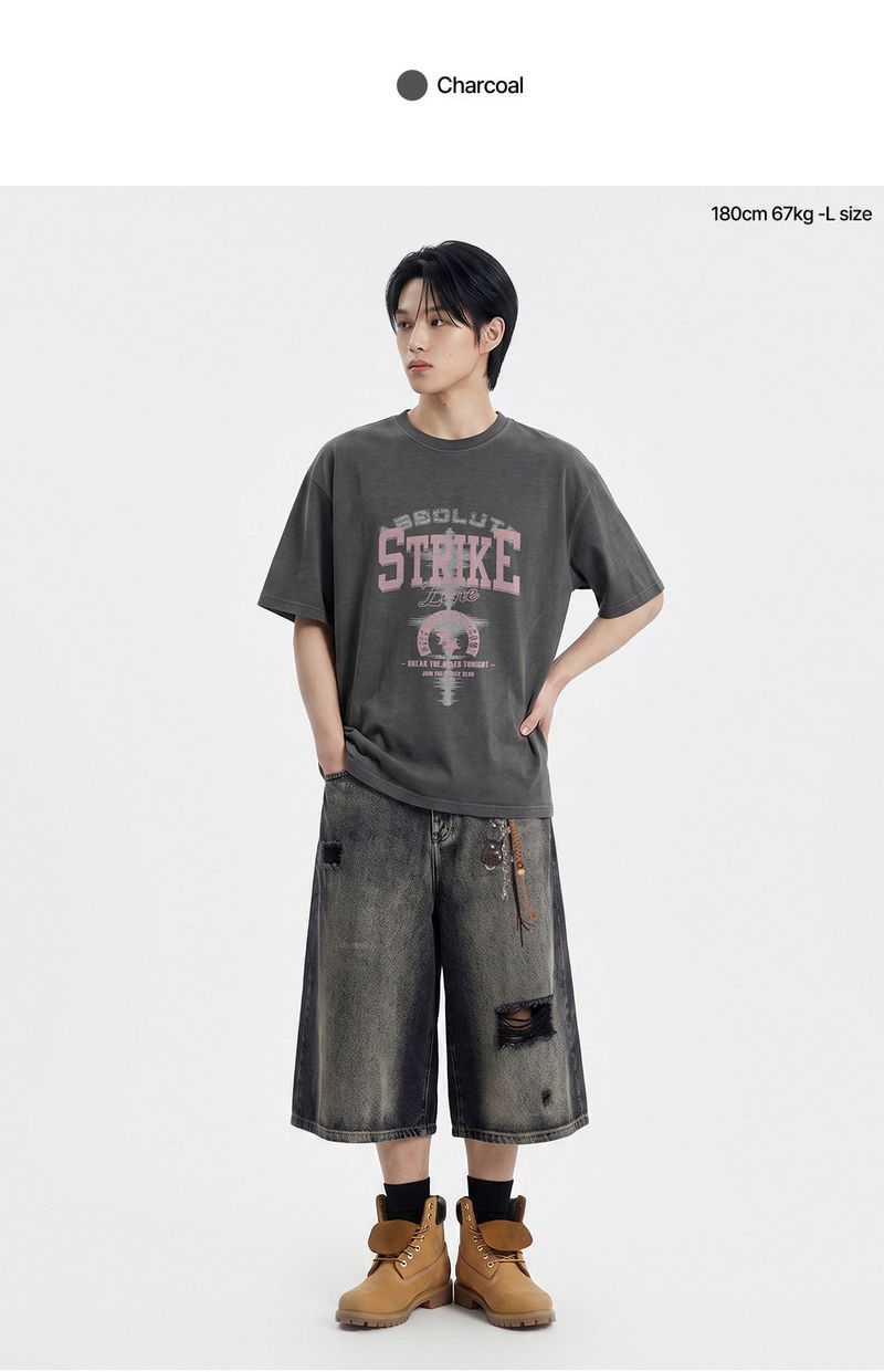 strike zone pigment-dyed short-sleeve t-shirt (3color)