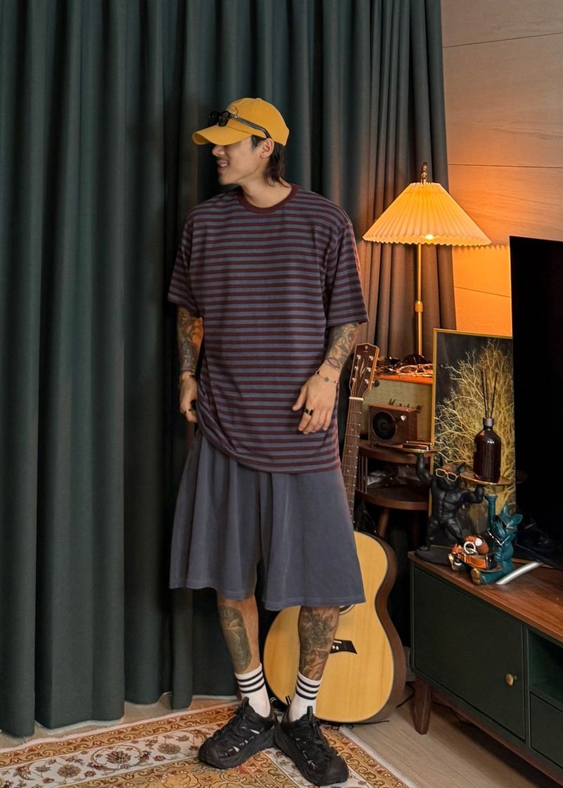 Pigmented Dangara Stripe Short Sleeve 3COLOR
