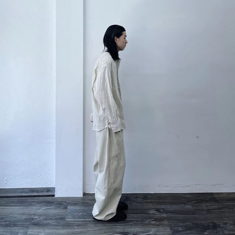 Curved Paneled Balloon Trousers