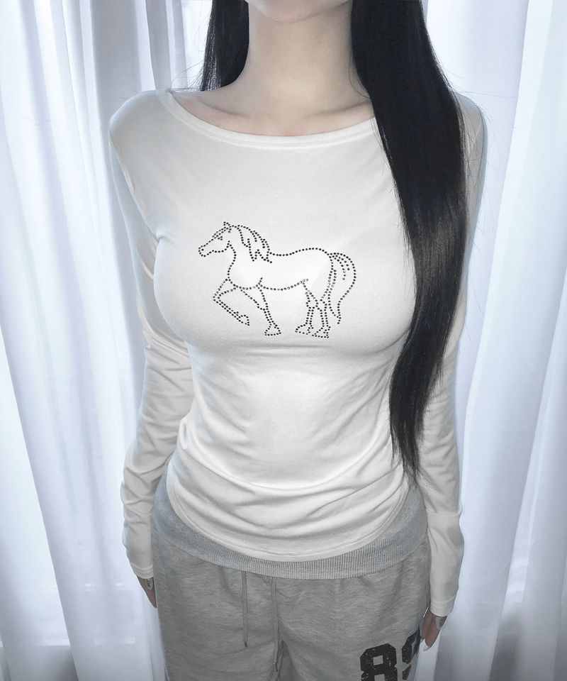 meego(ミーゴ)の「pony glitter tee (2colors)(Tops)」