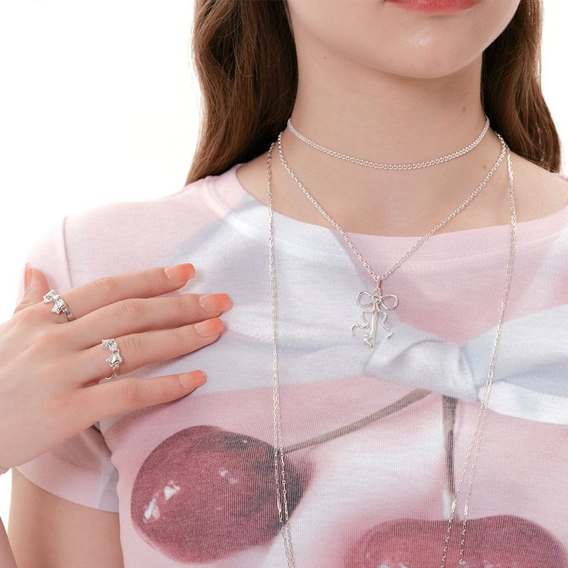 Key Ribbon Necklace