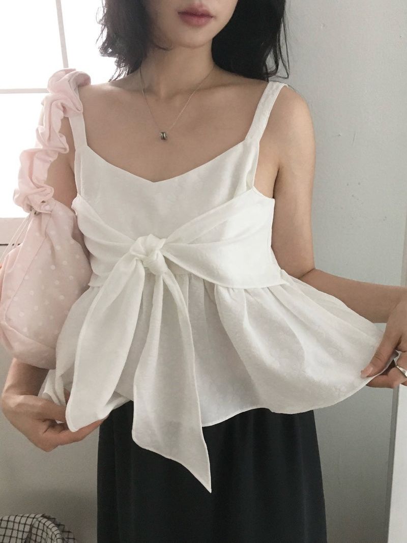 moroi（モロイ）の「Ribbon Tank Top Blouse（Tops）」