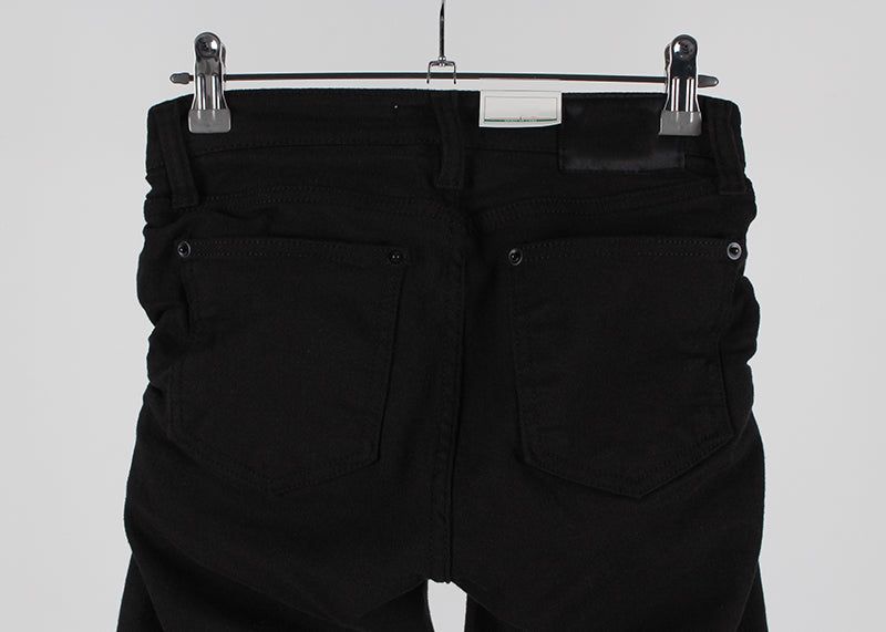 HIP SHIRRING BOOTS CUT PANTS