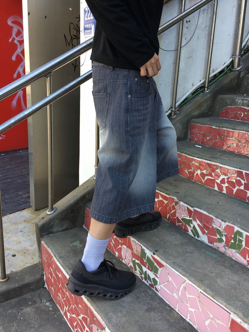 Surf Stripe Bermuda Denim Pants 2C