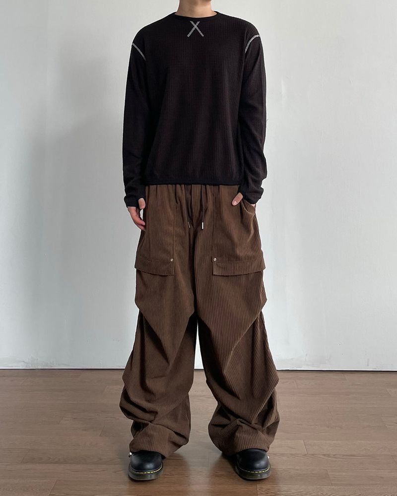 Crip Rivet Corduroy Pants
