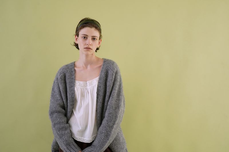 Softy alpaca cardigan_gray