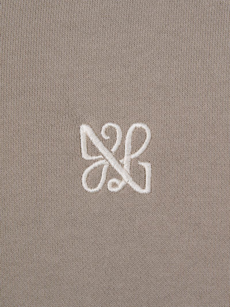 Asel Hooded zip-up Beige