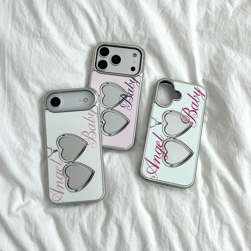 [MADE][Mirror Silver Bumper Case] Angel Baby • White