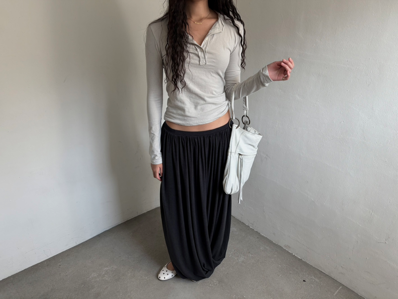 Bloom shirring skirt