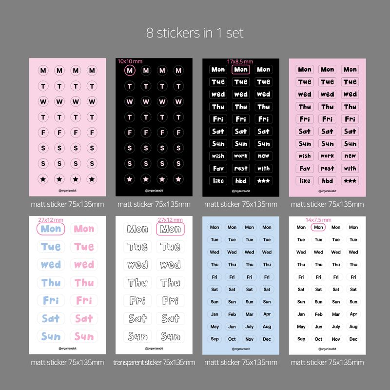 oab day sticker set