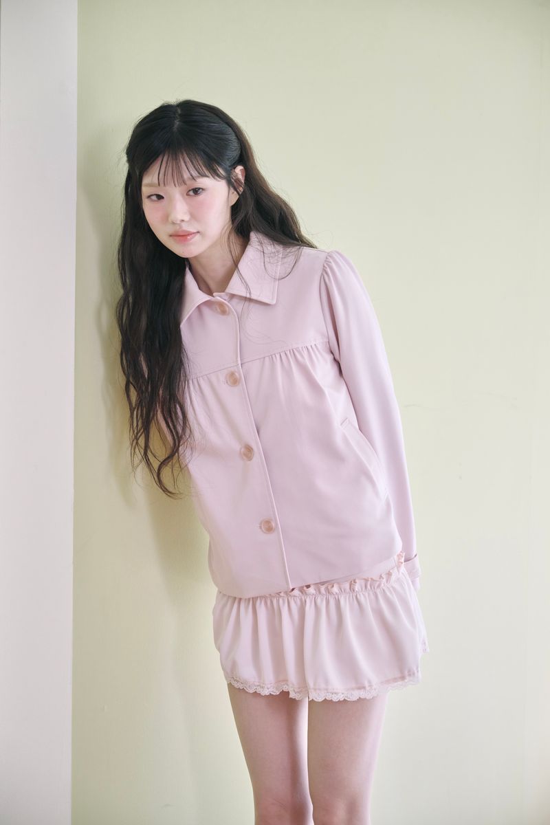 Sophie Shirred Trench Jacket (2 colors)