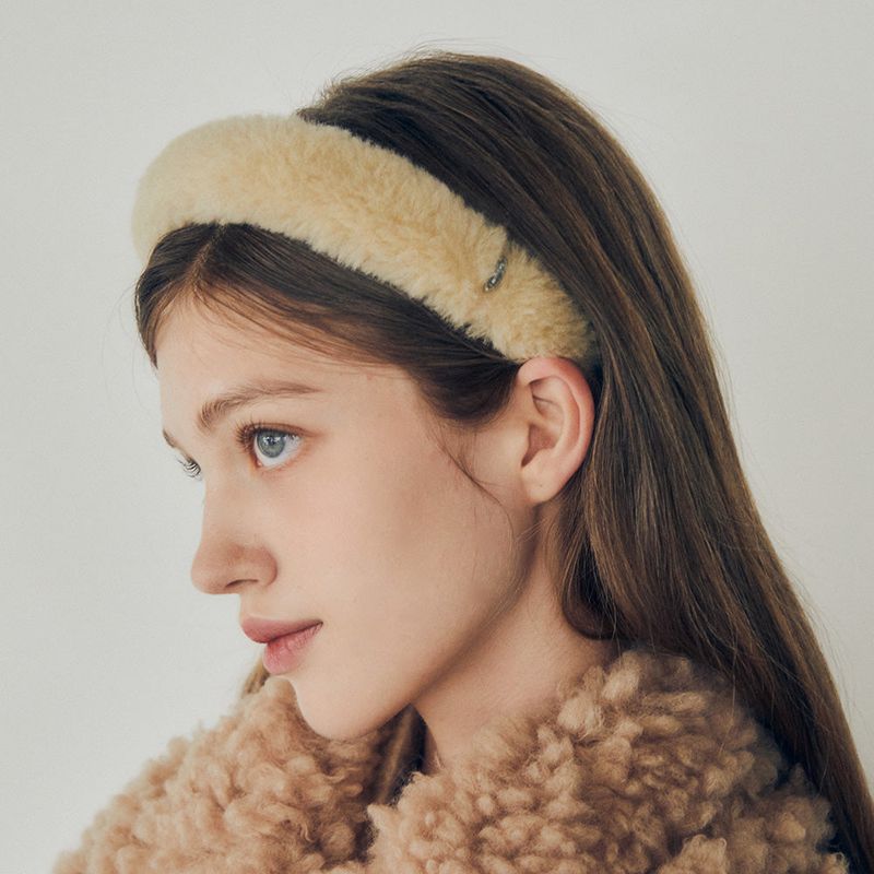 BOLD FUR HAIR BAND (BROWN)
