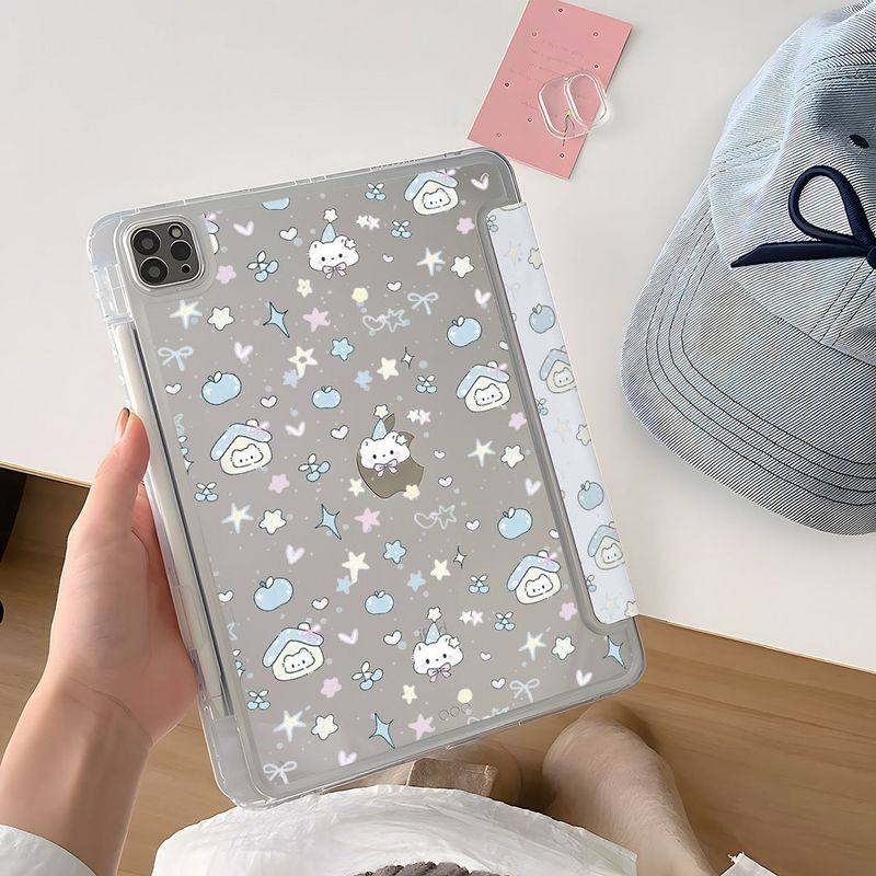 Sleeping Cat & Star House Y-Fold iPad Case