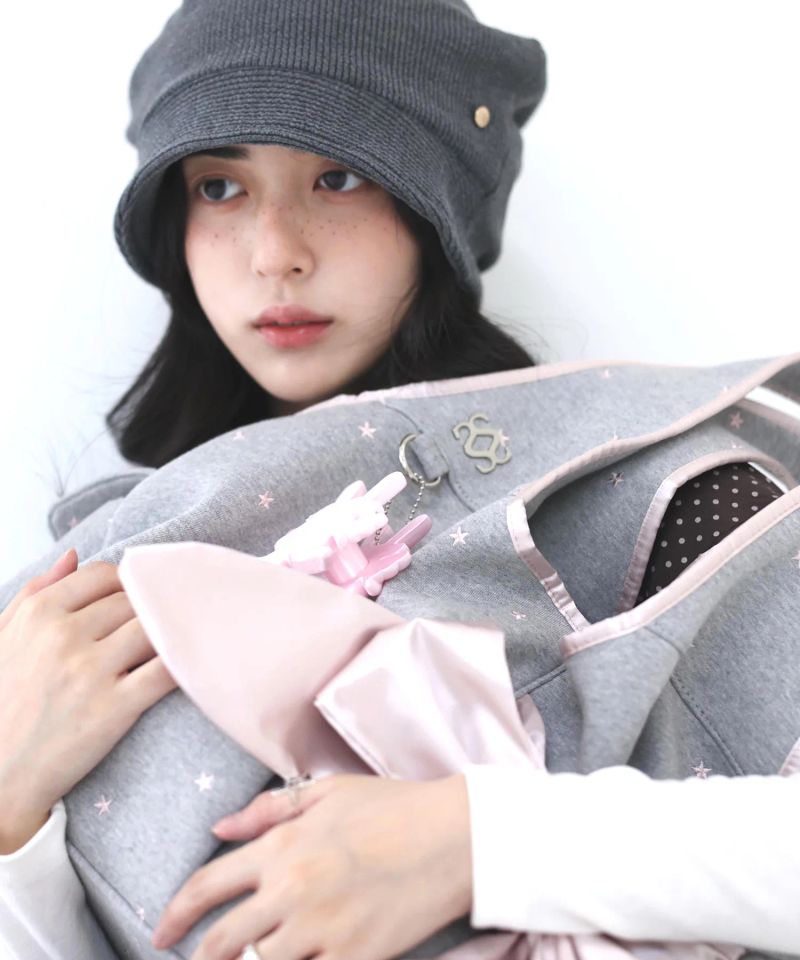 Bow Shoulder Bag (Pink Star)