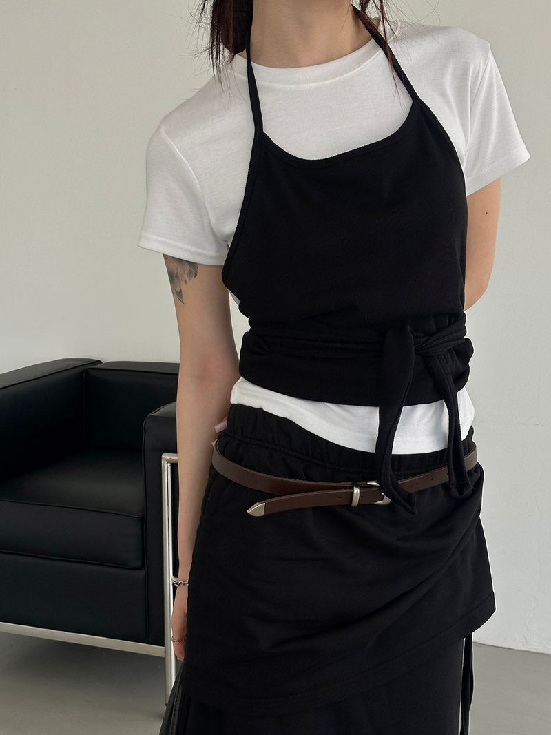 MUZESEOUL(ミューズソウル)の「Halter wrap sleeveless top(2color)(Tops)」