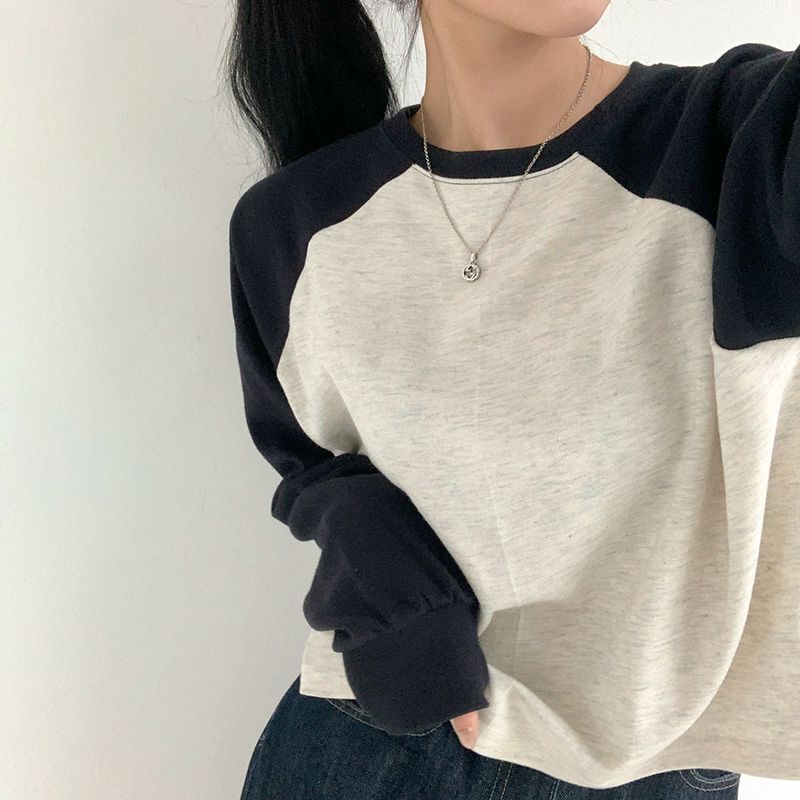 Nagrang Raglan Color Matching Sweatshirt