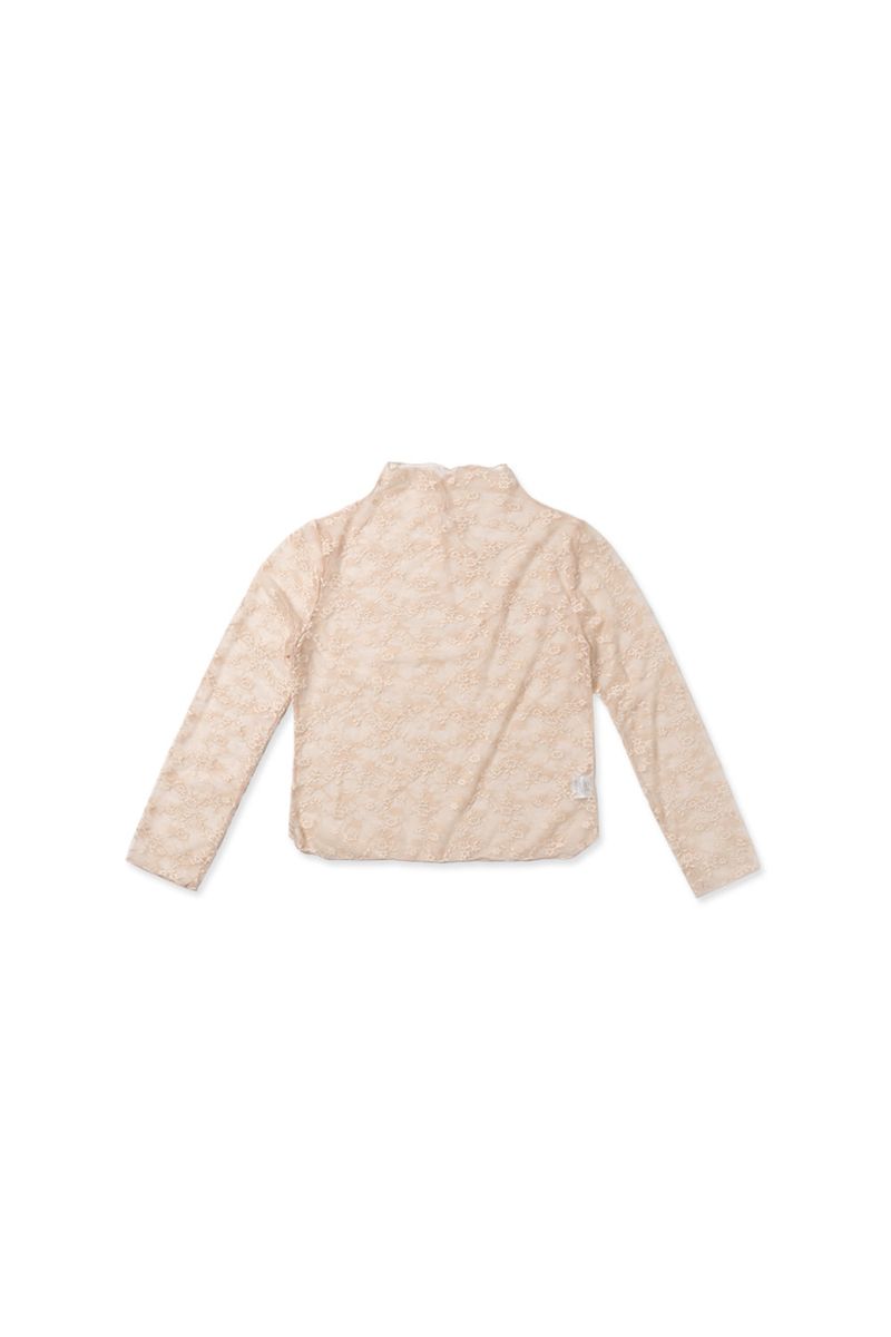 Layered lace blouse_pink