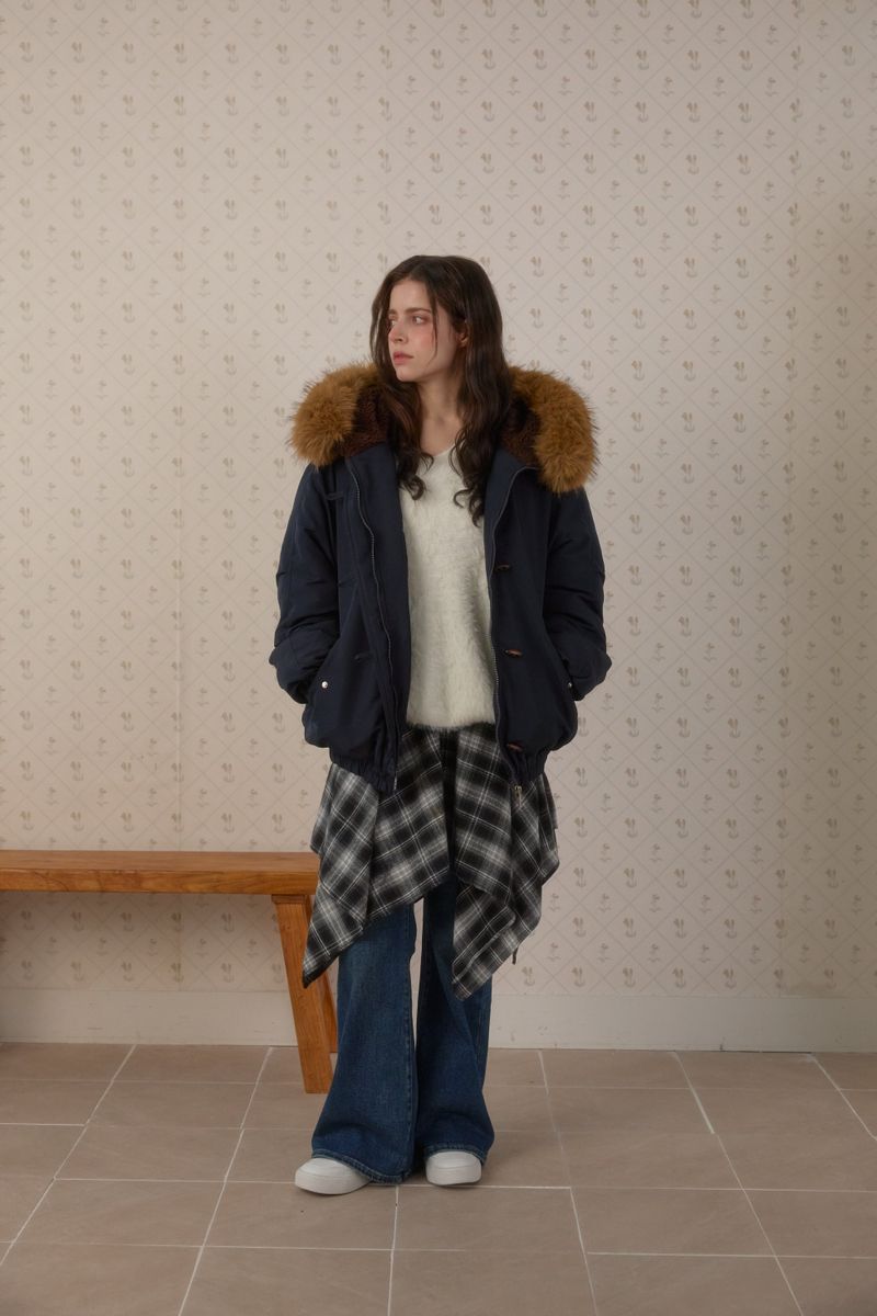 FROST CHECK LAYERED SKIRT