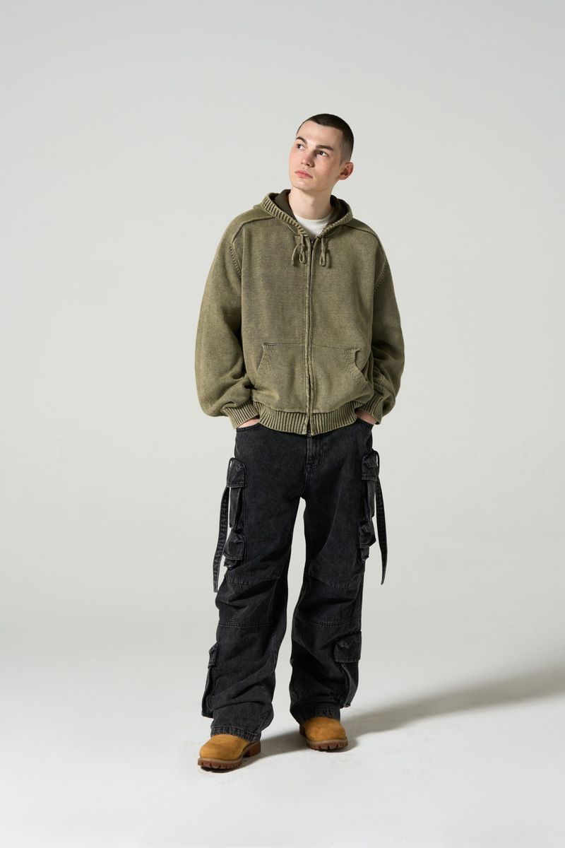 MAX POCKET WASHING WIDE DENIM