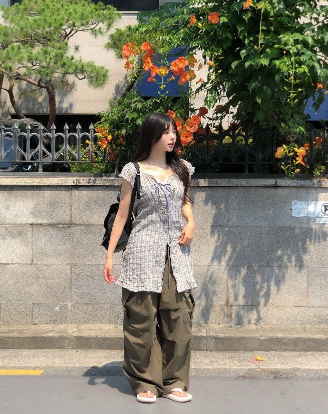 Russet Parachute Button Cargo Pants