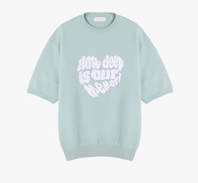 No.0843 heart half KNIT (4color)