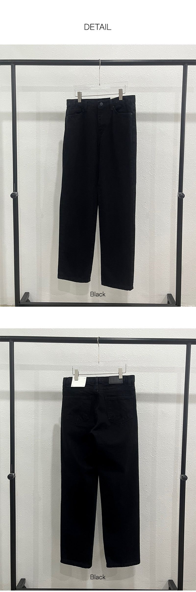 [BASIC ITEM] ブラックバイオセミワイドパンツ