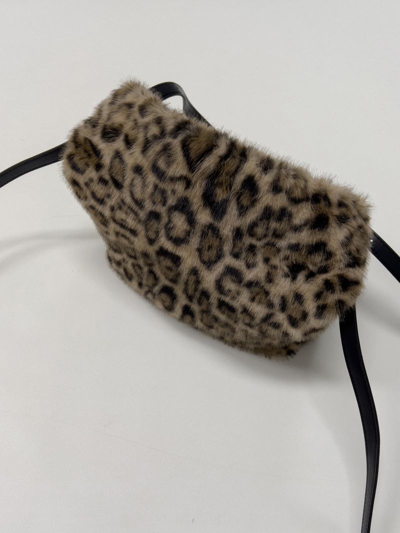 Leopard Fur Shoulder Bag