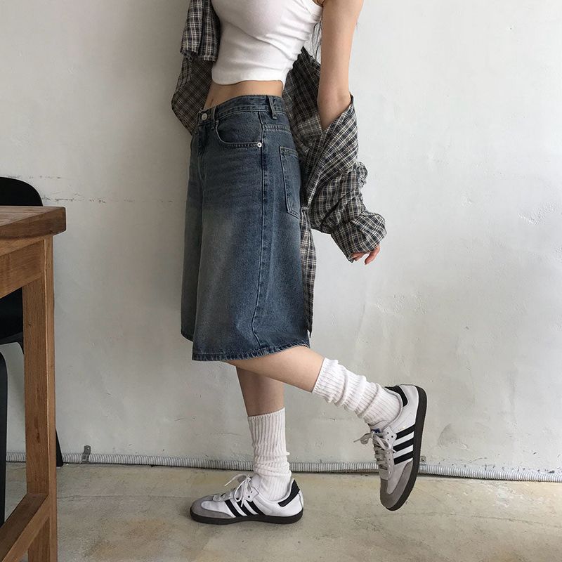 [MADE] cotton bermuda denim pants