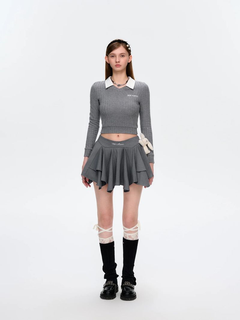 13DE MARZO（トレセ・デ・マルゾ）の「13DE MARZO Asymmetrical Pleated Cake Skirt（Skirts）」