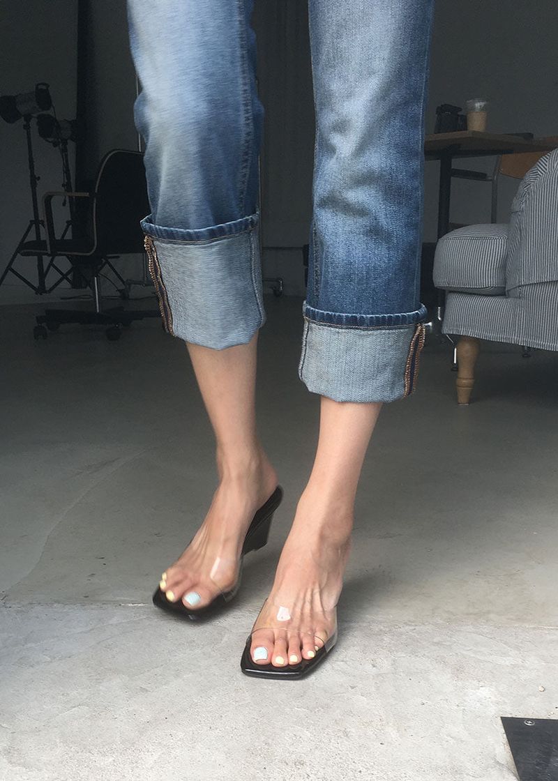 CLEAR WEDGE HEELS
