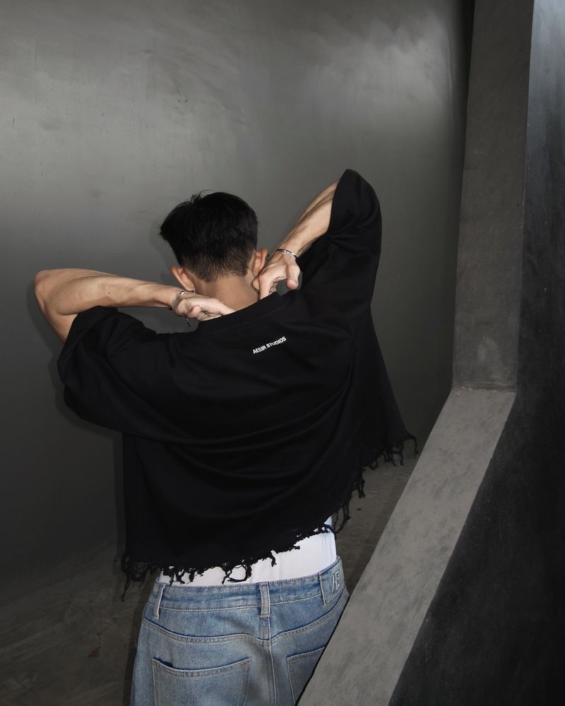 ATLU - Distressed - Tshirt (white/black)